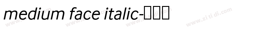 medium face italic字体转换